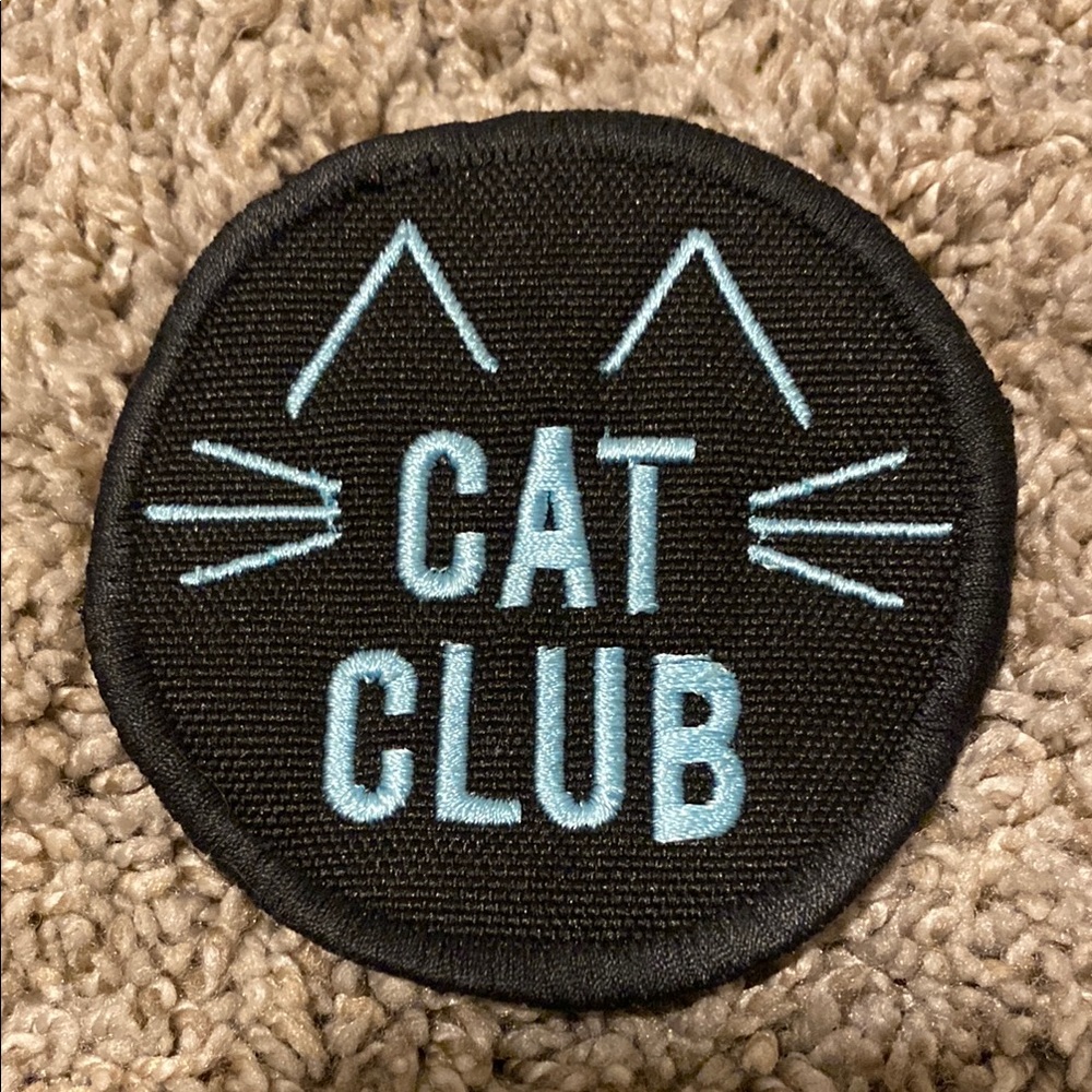 Cat Club Black and Blue Patch